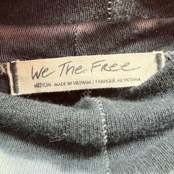 NWOT We the Free Psychedelic Mock Neck Tie Dye Long Sleeve Top in Black Gray M - Picture 12 of 15